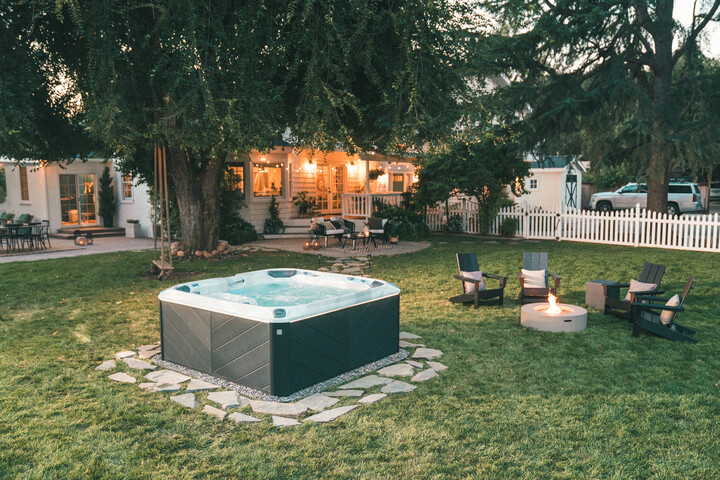 backyard makeover - sundance spa