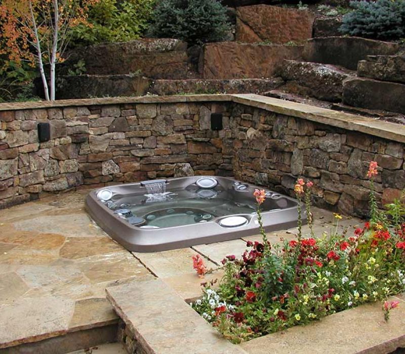 Backyard Jacuzzi Hot Tub Installation Victoria Langford