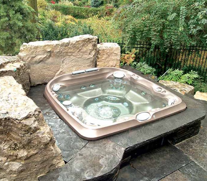 Jacuzzi Hot Tub Backyard Installation Victoria Langford