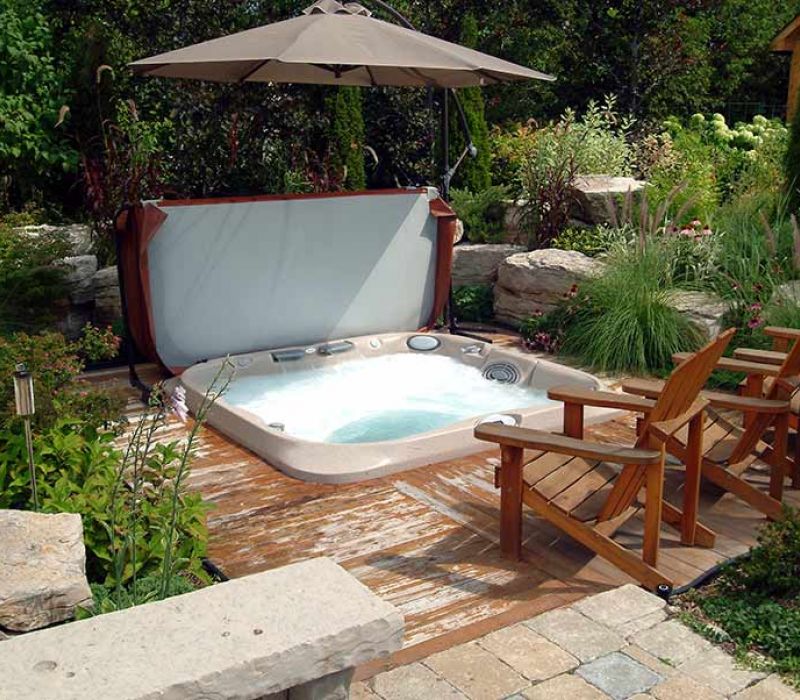 Jacuzzi Hot Tub Covered Umbrella Victoria Langford