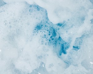 Foamy hot tub water.